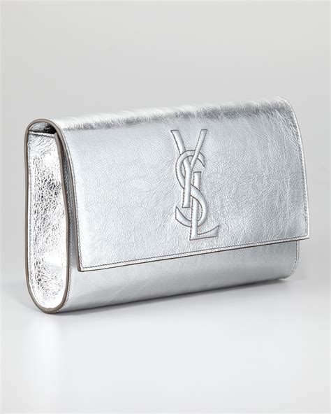 fake ysl silver clutch|ysl evening clutch.